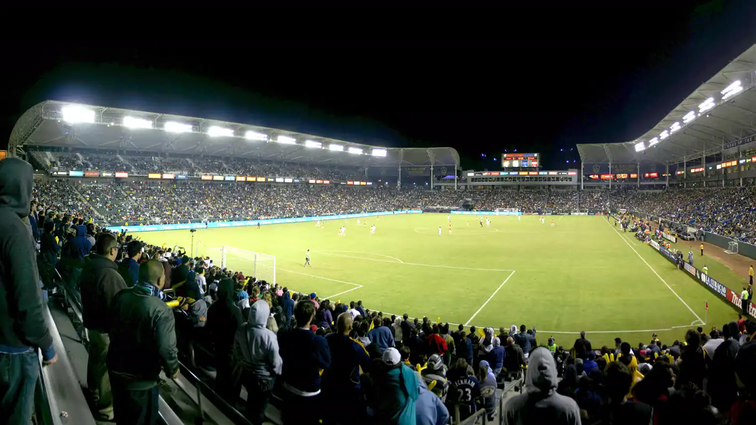 The Box Seats launch screen: a floodlit stadium at night